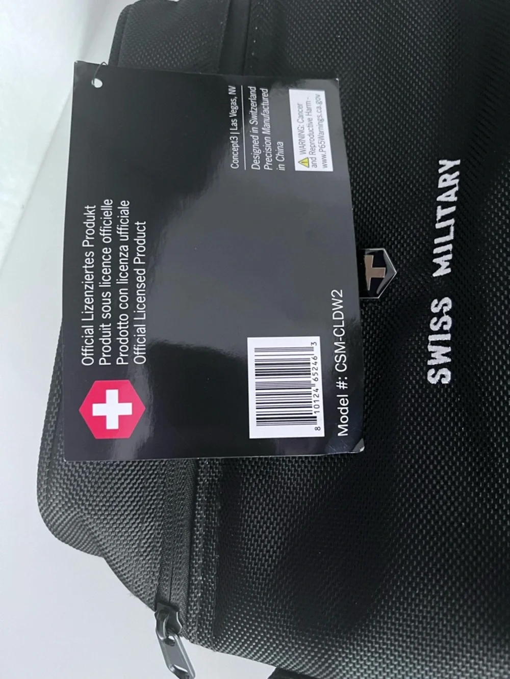 Swiss + Military Black 2-Bottle Insulated Wine Tote NWT